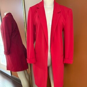 Suzy Shier Vibrant Red Blazer Jacket